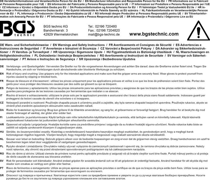 Immagine prodotto BGS Sollevatore magnetico/pinza a griffe