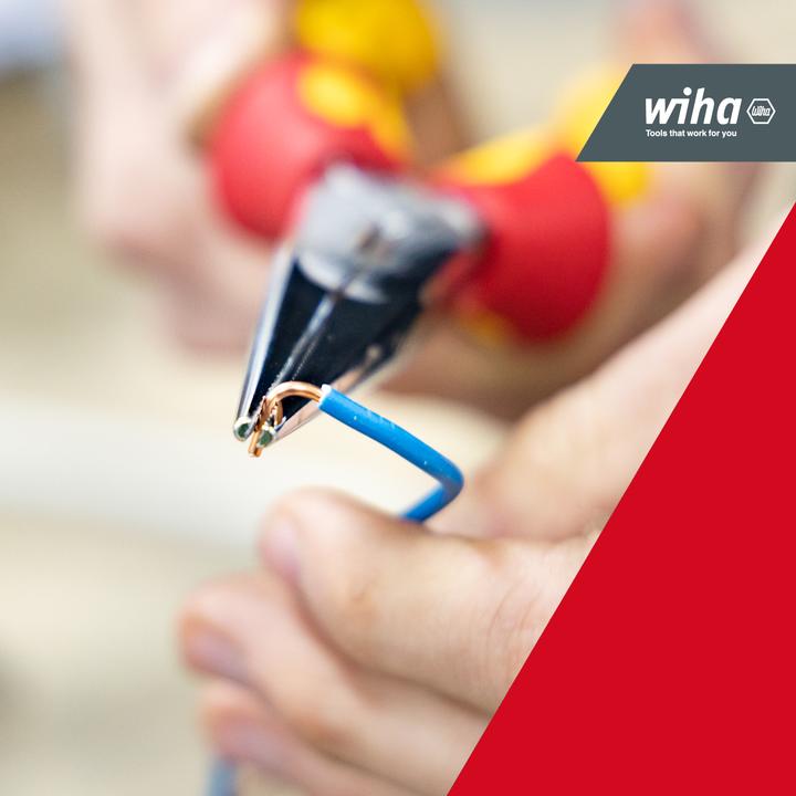 Produktbild Wiha Flachrundzange Professional electric mit Schneide. (200 mm)