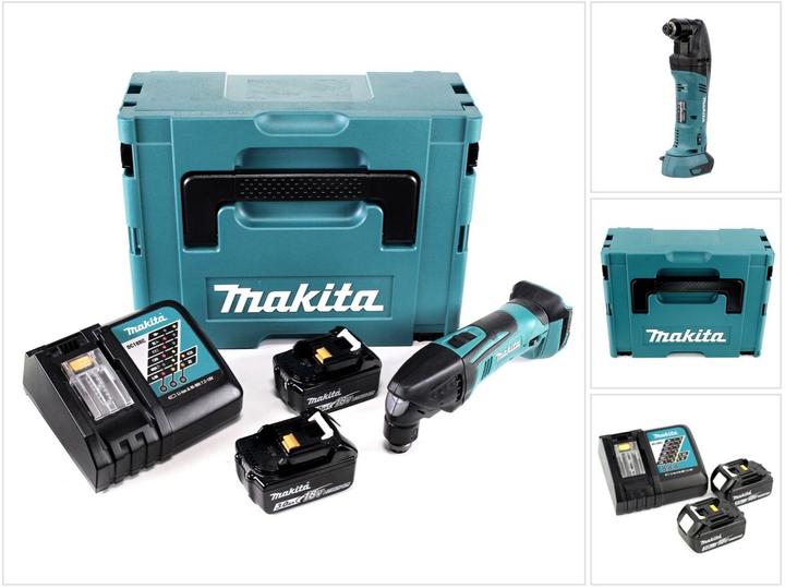 Actual product image Makita DTM 50 RFJ Cordless Multi Tool 18V + 2x Batteries 3.0Ah + 1x Charger + Makpac
