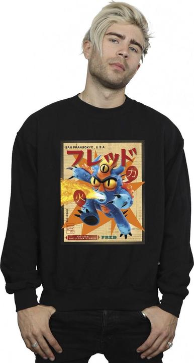 Immagine prodotto Disney Big Hero 6 Baymax Fred Newspaper Felpa Uomo (4XL)