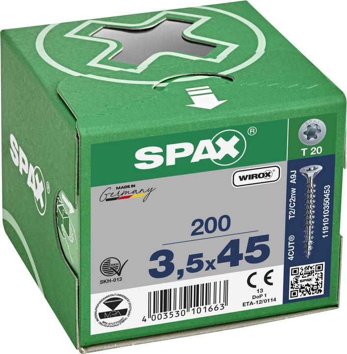 Actual product image Spax Universal screws 3.5 x 45 mm, 200 pieces (200 Screws per piece)