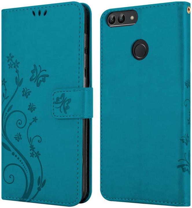 Image du produit Cadorabo Couverture du livre de fleurs (Huawei Enjoy 7S, Huawei P Smart (2018))