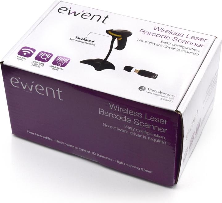 Actual product image Ewent Escaner Laser De Codigos De Barras Inalambrico