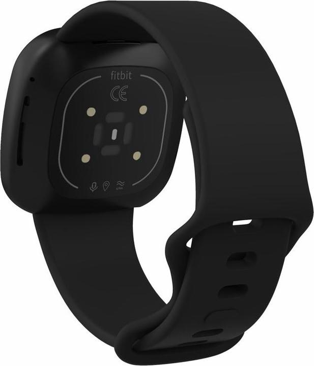 Image du produit Apfelkiste Fitbit Versa 4 / Versa 3 / Sense 2 / Sense Silikon Sport Armband - Schwarz (Silicone)