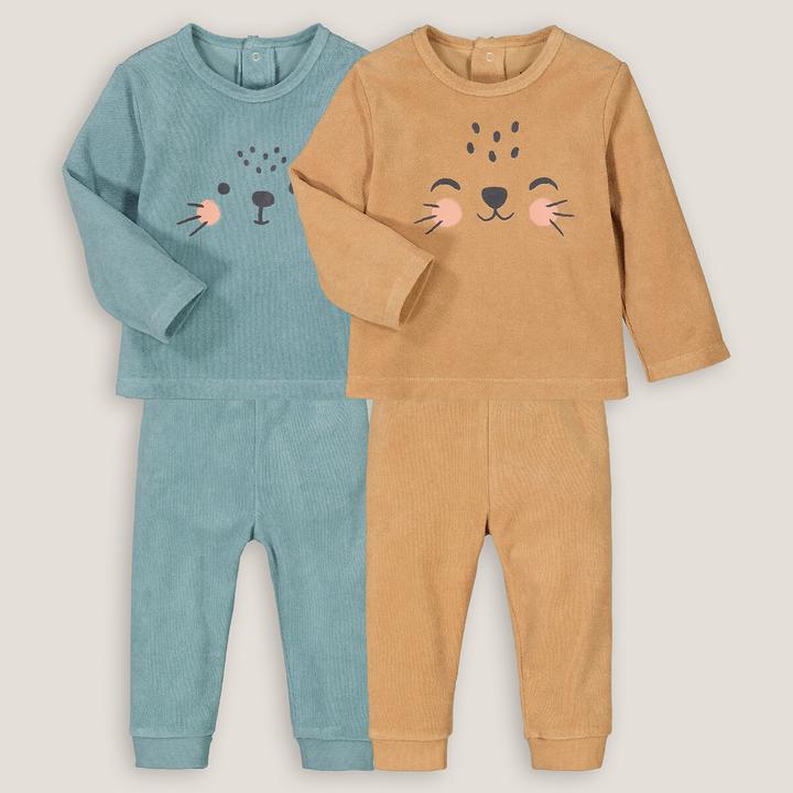 La Redoute Collections 2er-Pack 2-teilige Pyjamas aus Frottee