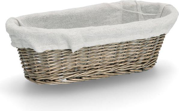 Actual product image Zeller Present Bread basket with bag, wicker/canvas