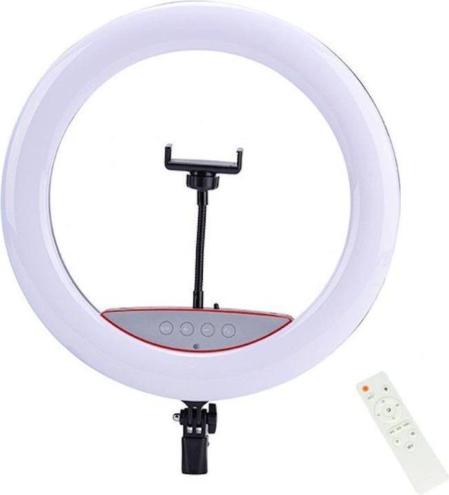 Image du produit iLike Elight SR14 36cm anneau lumineux LED avec support pour smartphone + adaptateur 220V + télécommande