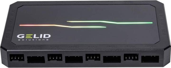 Productafbeelding Gelid RF-RGB-MP-02 Amber 8 PRO Bundel PC-ventilatorregelaar (B x H x D) 130 x 17 x (120 mm, 1 x)