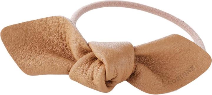 Produktbild Corinne World - Leather Bow Small Hair Tie Camel (Haargummi)