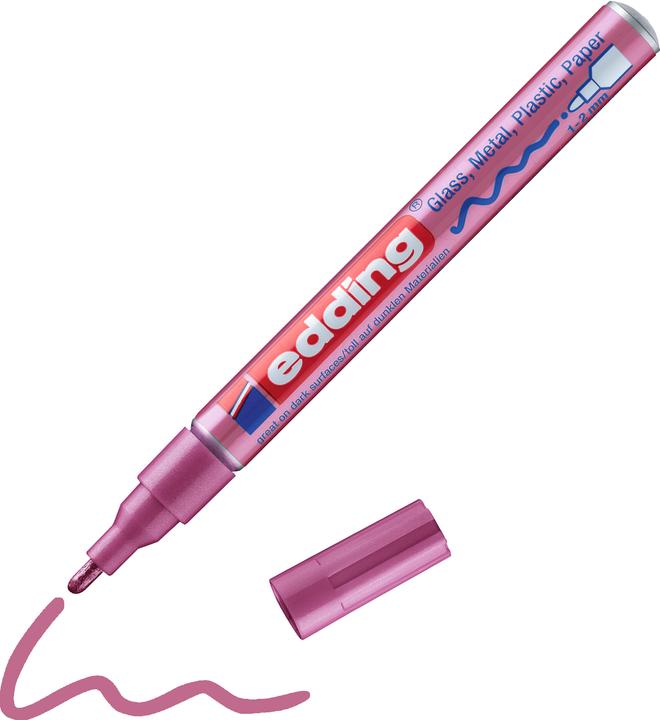Produktbild Edding Glanzlack-Marker 751 (Pink Metallic, 2 mm, 10 x)