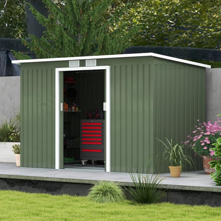 Immagine prodotto Outsunny Capanno degli attrezzi con porta scorrevole
