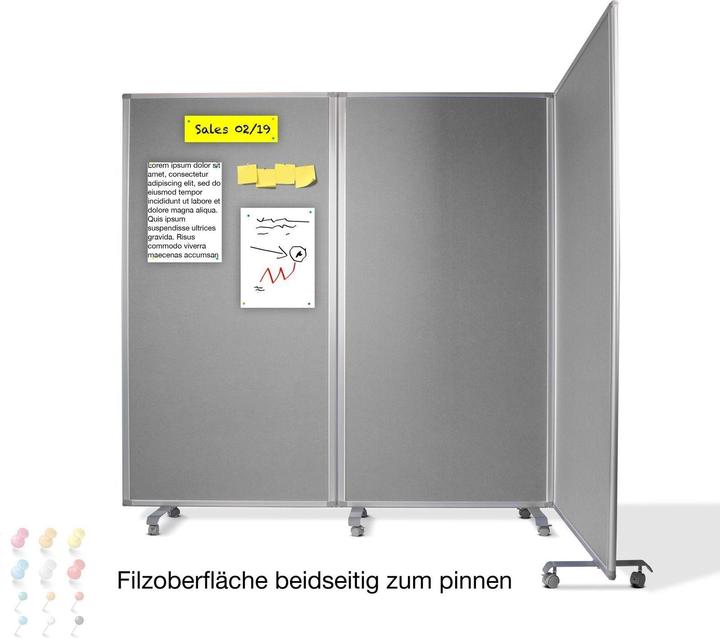 Image du produit Office Marshal Filz-Stellwand (180 x 35 x 180 cm)