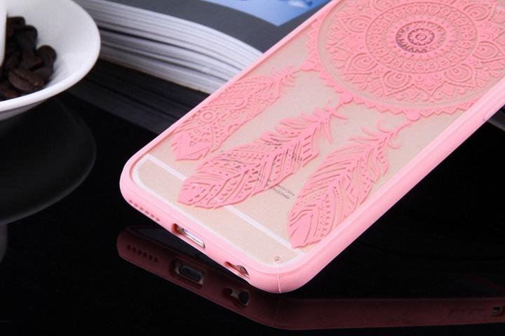 Actual product image König Design Apple iPhone 6 / 6s Mobile Cover Mandala Case Protective Cover Motif Dreamcatcher Pink (Apple iPhone 6)