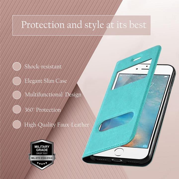 Produktbild Cadorabo Book mit View Doppelfenster Cover (Apple iPhone 7, Apple iPhone 8, Apple iPhone SE (2nd Gen), Apple iPhone SE (3rd Gen))