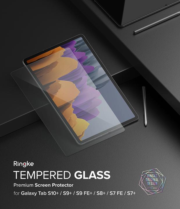 Image du produit Ringke Galaxy Tab S8+ / S7+ / S7 FE Protecteur d'écran Invisible Défenseur en verre trempé Transparent (1 pièce(s), S8 Plus)