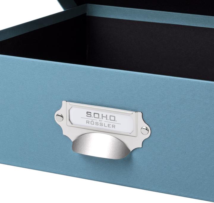 Image du produit Rössler Boîte de rangement S.O.H.O. Bleu (337 x 255 x 105 mm, 9 l)