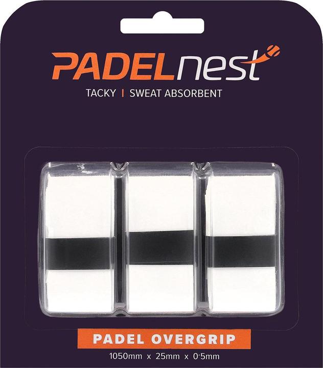 JTI Padelnest, 3x Overgrips - Tacky - Weiss