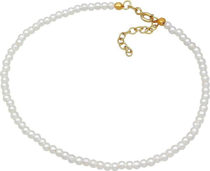 Immagine prodotto Elli Piedi Gioielli Perle Sintetiche Classic Basic Argento 925 (Argento 925 placcato oro, Rame, Perla sintetica, 22 cm)