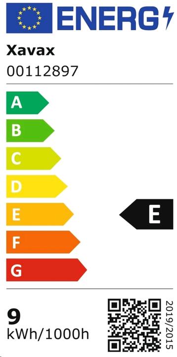 Energie-Label Xavax Lampe (G13, 9 W, 1080 lm, 1 x, E)