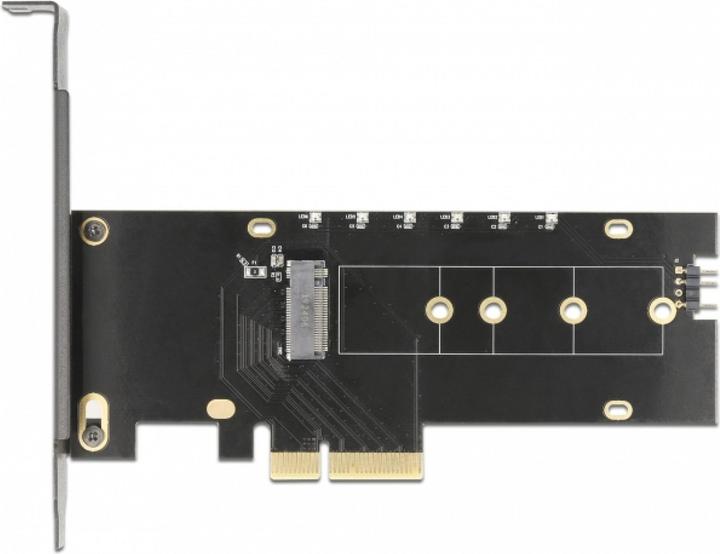 Produktbild Delock Host Bus Adapter PCIe x4 - M.2, NVMe, Key M, RGB-LED
