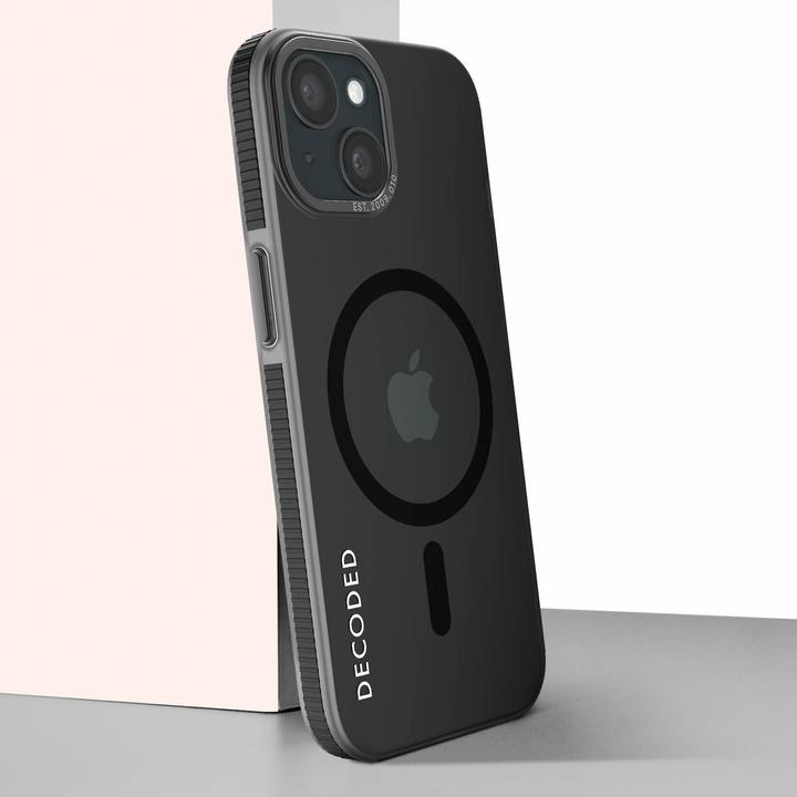 Image du produit Decoded Coque arrière en plastique recyclé pour iPhone 15 Noir (Apple iPhone 15)
