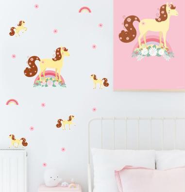 Actual product image A Little Lovely Company Wall Sticker Horses