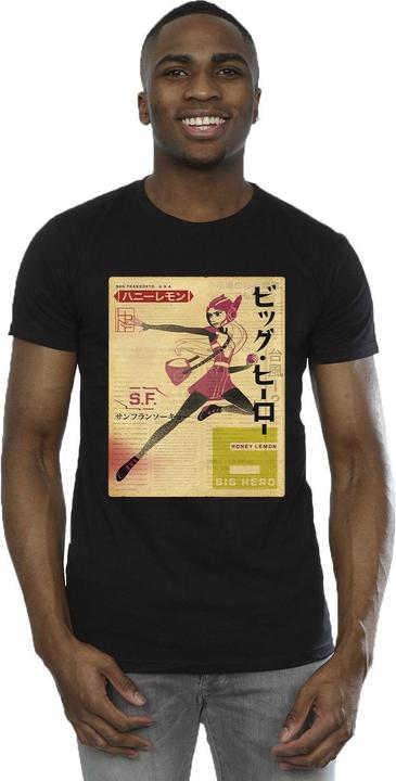 Immagine prodotto Disney Big Hero 6 Baymax Honey Lemon Newspaper Maglietta Uomo (XXL)