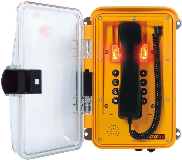 Produktbild FHF Funke 11264506 Telefon InduTel-LED gelb - Analog-Telefon - TCP/IP - Analog-Telef