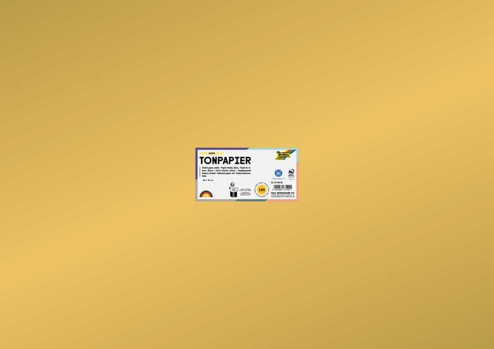 Produktbild Folia Tonpapier, (B)500 x (H)700 mm, 130 g/qm, gold gl„nzend (130 g/m², 10 x)
