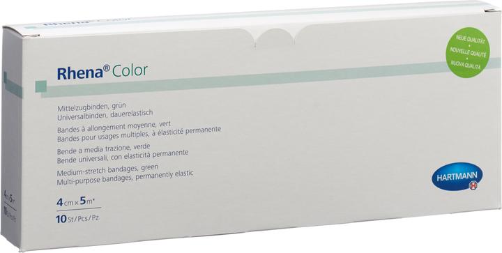 Rhena Color Elastische Binden 4cmx5m grün offen