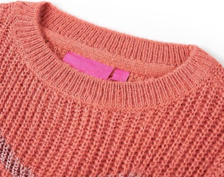 Produktbild VidaXL Kinderpullover Gestrickt Mittelrosa 104,Material: 67 (104)