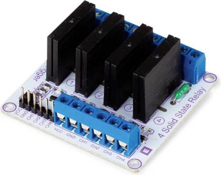 Actual product image Whadda 4-channel solid state relay module