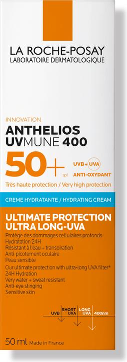 Image du produit La Roche Posay Anthelios Crème Hydratante 50+ (Crème solaire visage, SPF 50+, 50 ml, 80 g)