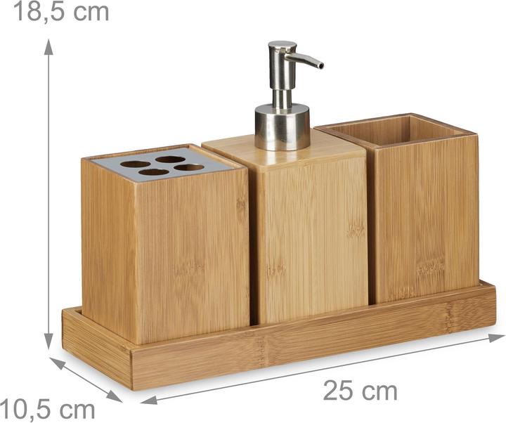 Actual product image Relaxdays Bathroom accessories set