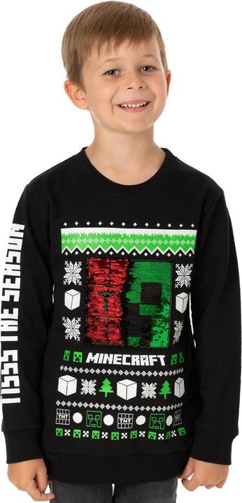 Immagine prodotto Minecraft Pull de Noël enfants/enfants Creeper à paillettes (122)