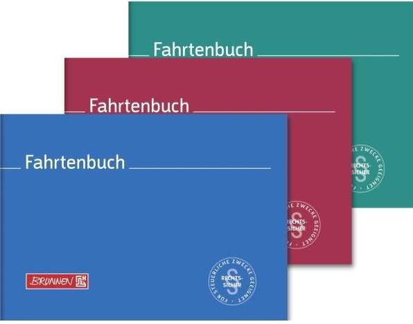Produktbild Fahrtenbuch quer farbig sortiert, 40 Blatt (40 x)