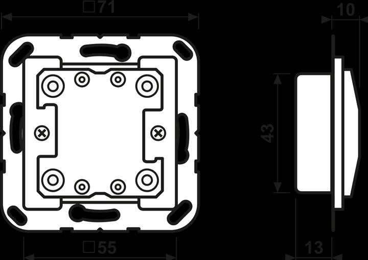 Image du produit JUNG A10911TE Extension KNX 1f. Bouton-poussoir