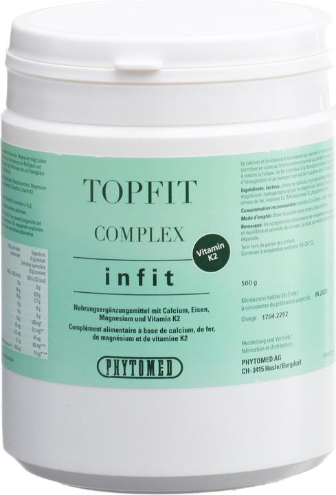 Actual product image Phytomed Infit Topfit Complex + Vitamin K2 (1 Piece, Powder, 500 g)