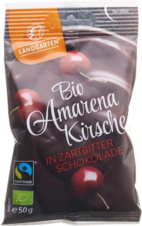 Landgarten Amarenakirsche in Zartbitterschokolade Bio Fairtrade (50 g)