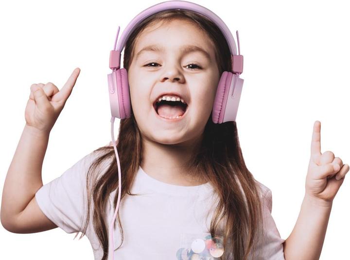 Produktbild Thomson HED8100P Kinderkopfhörer, On-Ear, mit Kabel, Lautstärkebegrenzung, Rosa