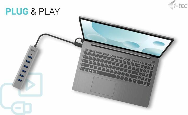 Actual product image i-tec C31HUBMETAL703 (USB-C, USB-A, 7 Ports)