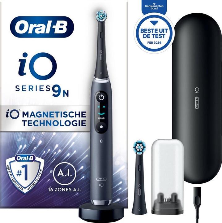Actual product image Oral-B iO 9N - Black - Elektrische Tandenborstel Ontworpen Door Braun (Oscillating toothbrush)