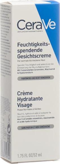 Produktbild CeraVe Feuchtigkeitsspendende Gesichtscreme (52 ml, 24h Creme)