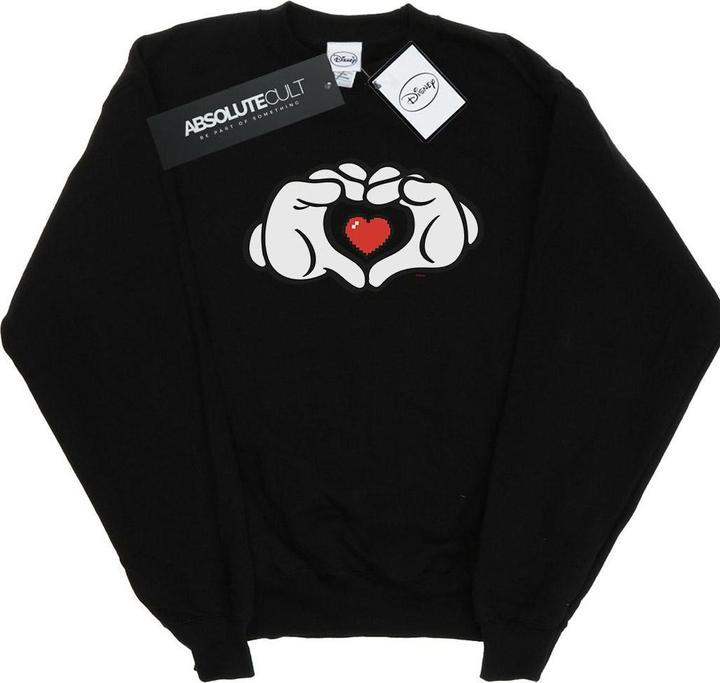 Actual product image Disney Womens/Ladies Mickey Mouse Heart Hands Sweatshirt (M)