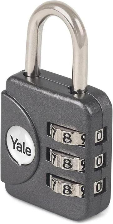 Image du produit Yale Serrure à combinaison de voyage 28mm, hauteur de poignée 16mm, Standard Security, grise
