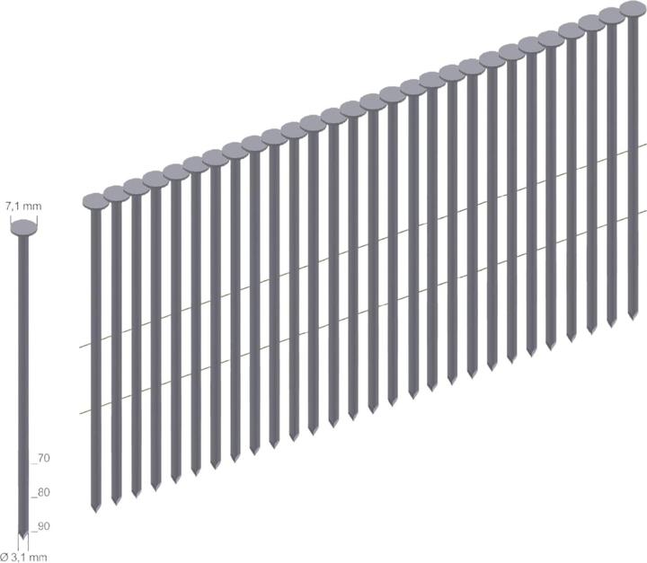 Prebena Coil nails galvanised with ring shank wire magazine90 mm