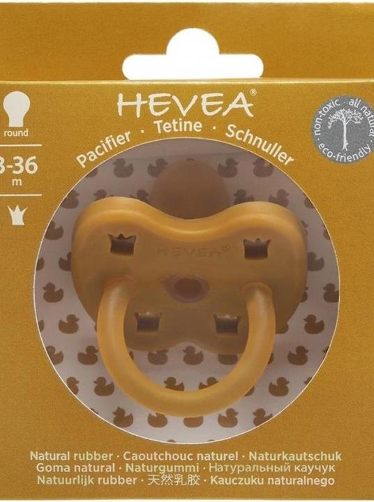 Produktbild Hevea Schnuller Turmeric Naturkautschuk - Krone, kiefergerecht (ab 3 Monate) (ab 3 Monaten)