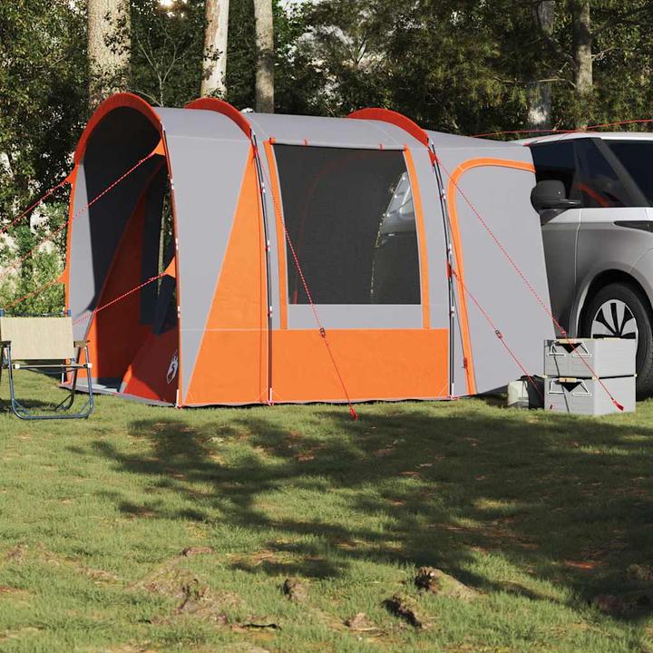 Produktbild VidaXL Autozelt 4 Personen Grau und Orange Wasserfest (8.55 kg, 4 Personen)