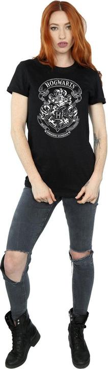 Image du produit T-shirt boyfriend en coton avec écusson de Poudlard Femmes/Ladies (M)