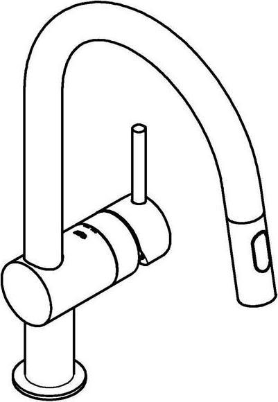Actual product image Grohe Kitchen mixer with hand shower Minta warm sunset brushed 32321